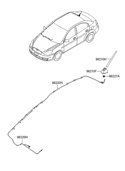 Hyundai 96266-2F010 Nut-Antenna