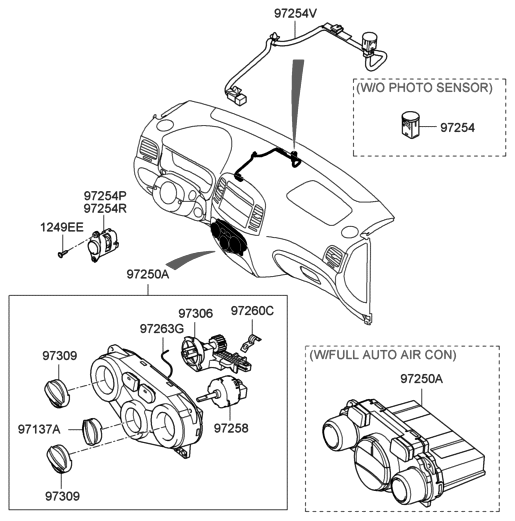 Hyundai 97250-1E200-AR Heater Control Assembly