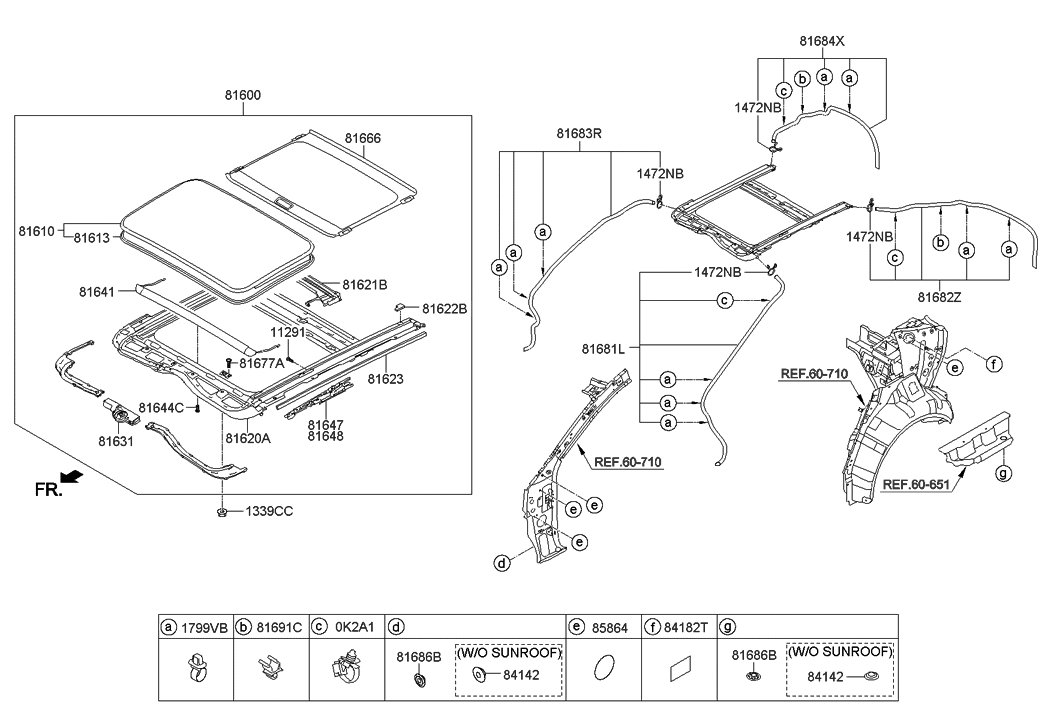 Hyundai 81600-3Y500-VYF Sunroof Assembly