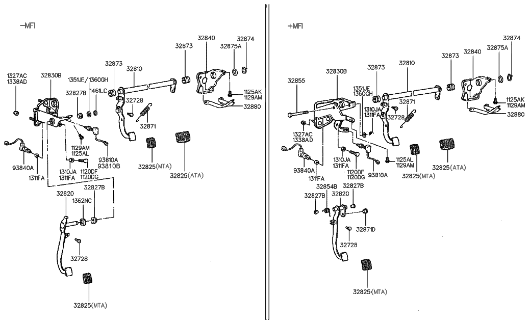 Hyundai 32830-24021 Member-Pedal Support