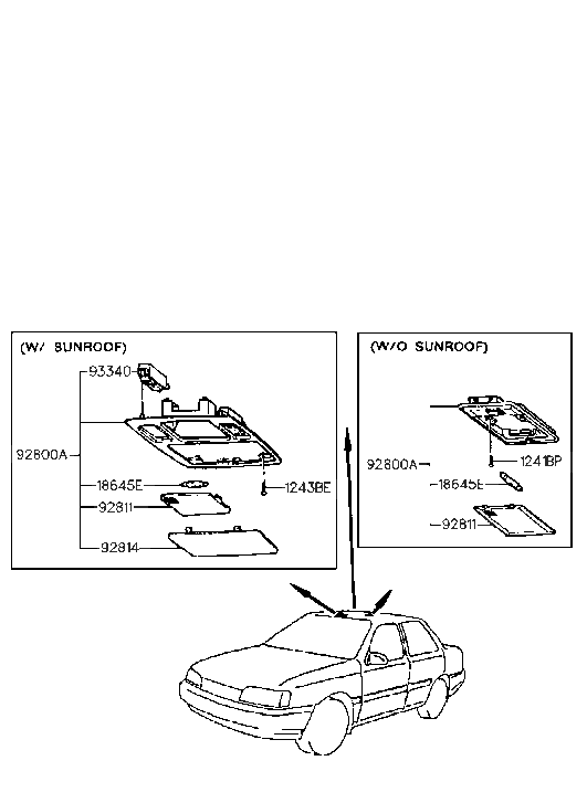 Hyundai 92800-24201-BP Room Lamp Assembly