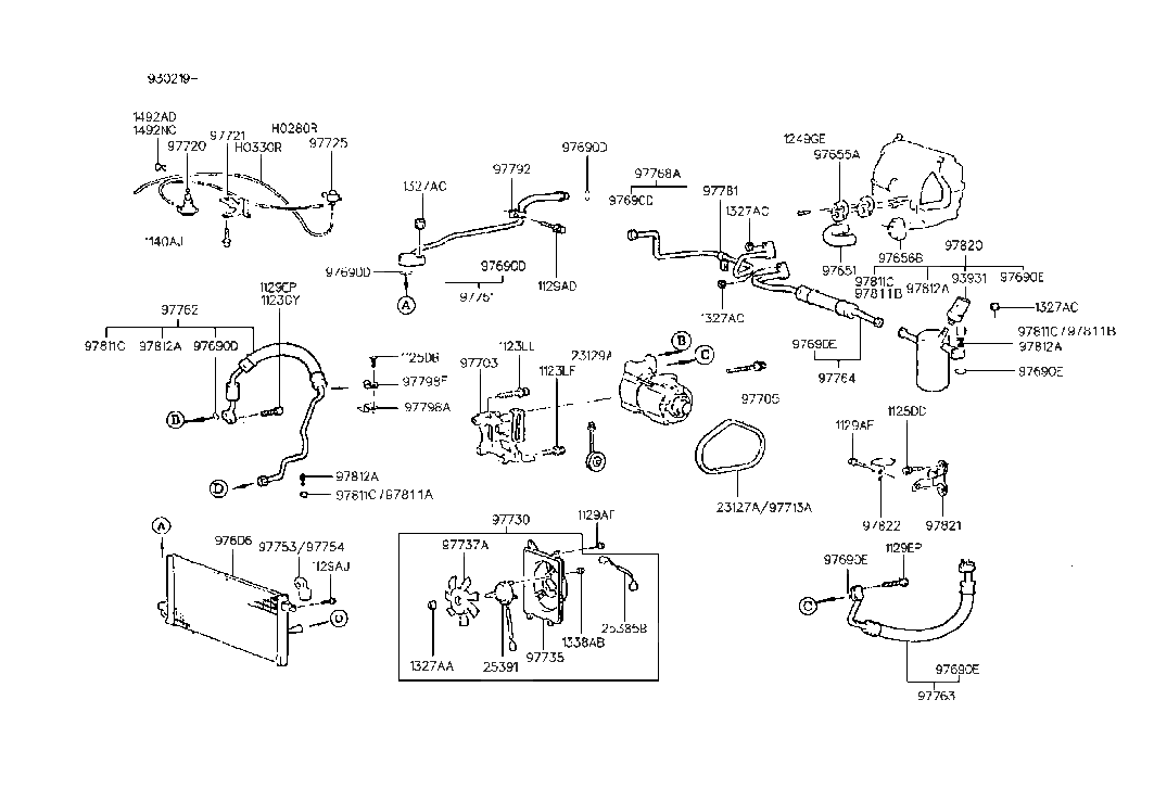 Hyundai 97655-24100 Plate & GROMMET-A/C Cooler Lin