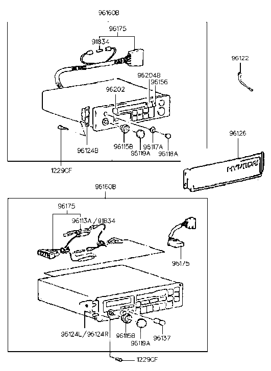 Hyundai 96124-24100 Bracket-Radio Mounting,RH