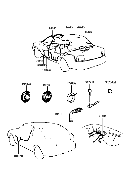 Hyundai 91780-24001 Wiring Assembly-Back Up Extension