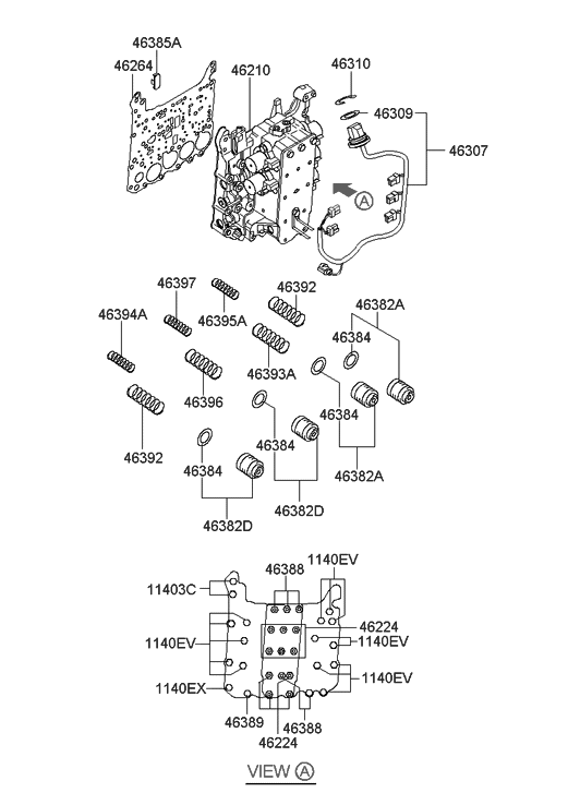 Hyundai 46307-39055 Harness