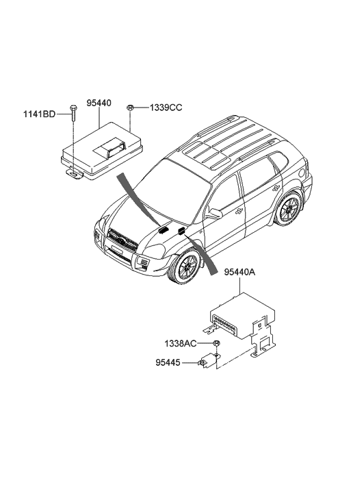 Hyundai 95447-39992 ECU-4WD