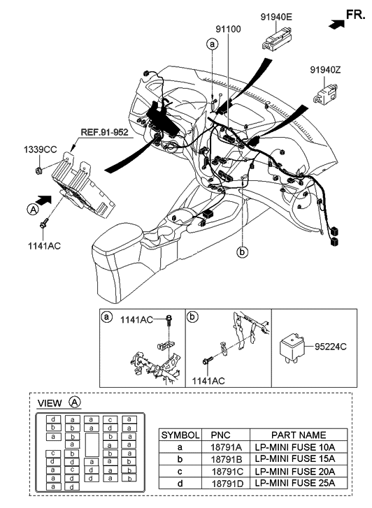 Hyundai 91156-2V252 Wiring Assembly-Main