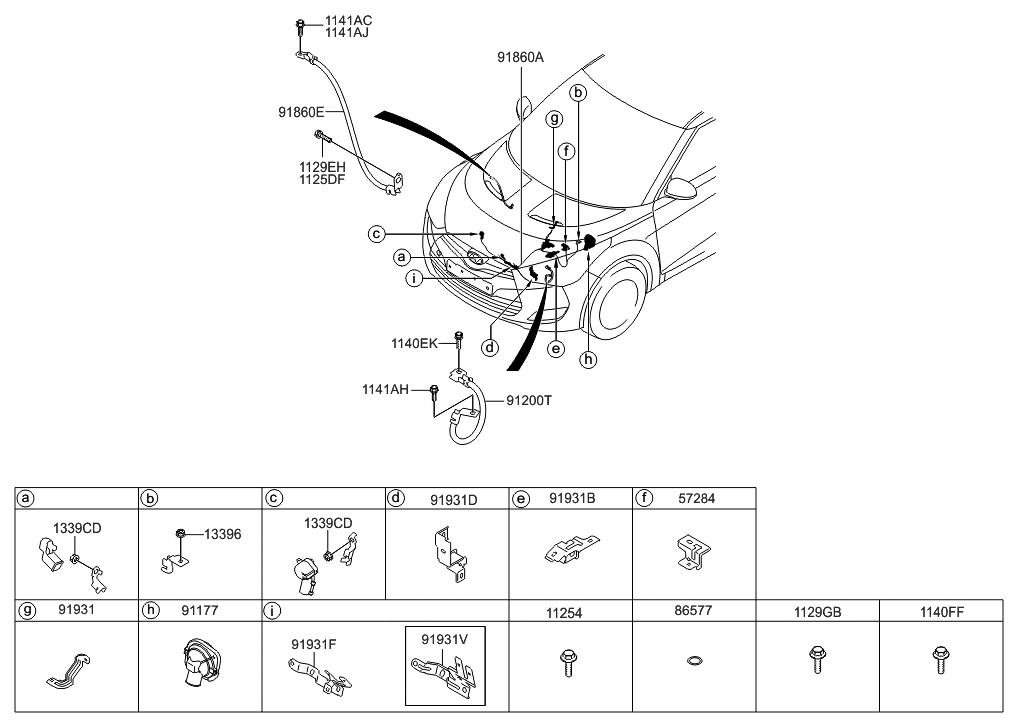 Hyundai 91855-2V022 Wiring Assembly-Battery (+)