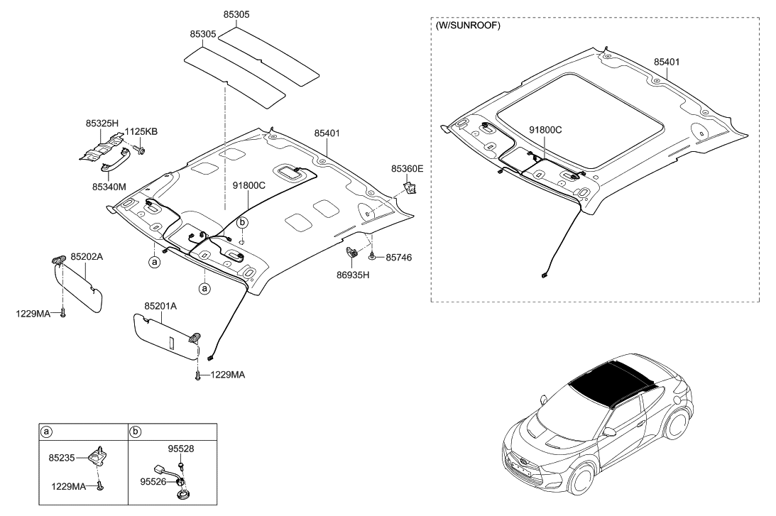 Hyundai 91800-2V680 Wiring Assembly-Roof