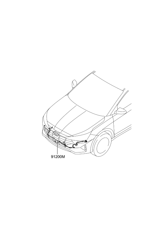 91875-F3080 Genuine Hyundai Wiring Assembly-Fem