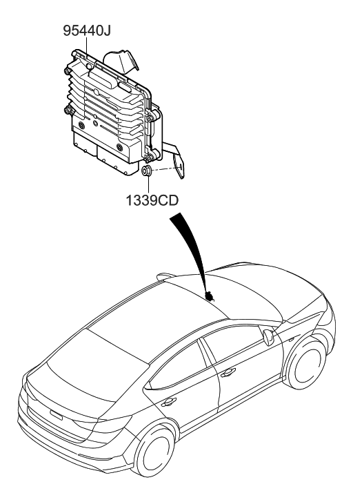 Hyundai 95440-2CCA2 T/M Control Unit