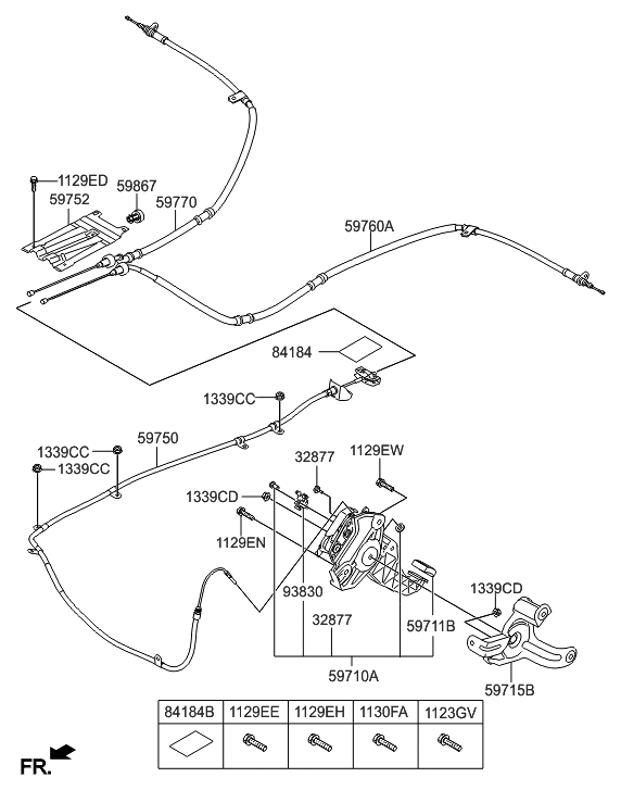 Hyundai 59715-B1000 Bracket Assembly-Parking Brake Mounting