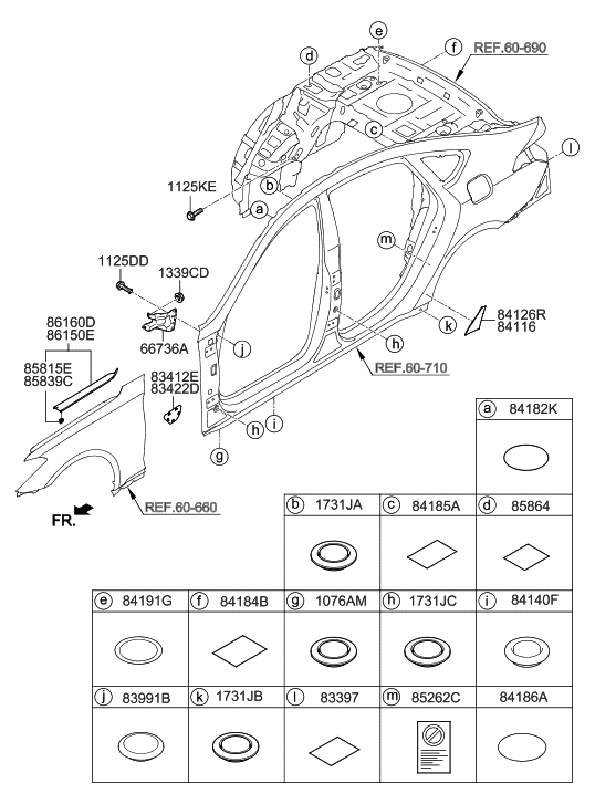 Hyundai 84179-B1000 Tape-BLANKING Hole