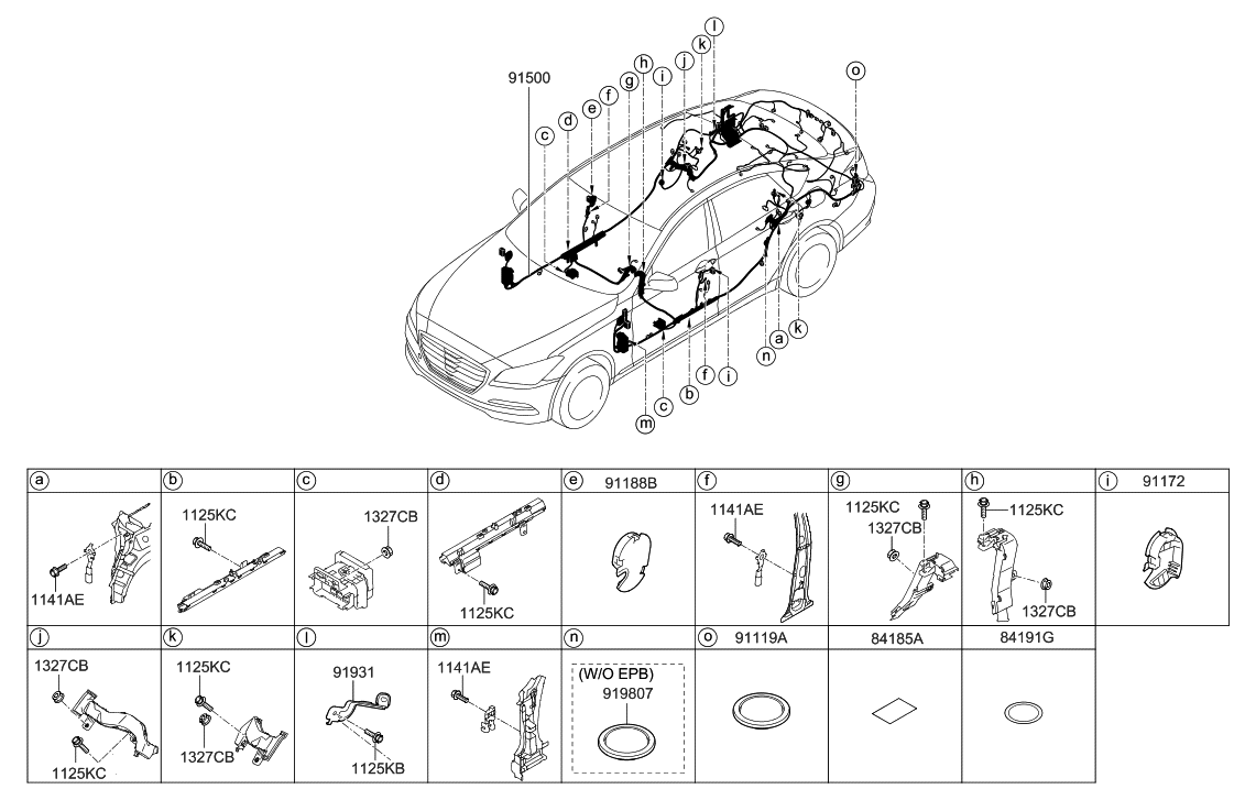 Hyundai 91382-B1472 Wiring Assembly-Floor