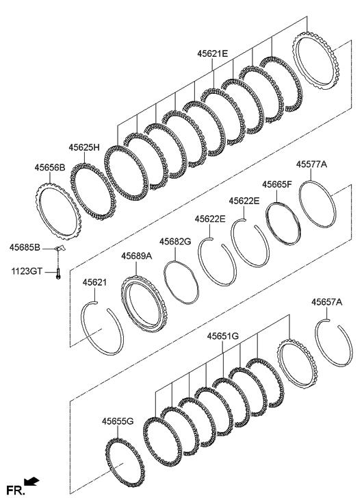 Hyundai 45625-4E080 Disk Plate Assembly-8Lr Pressure