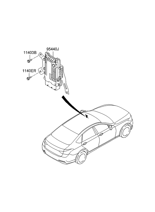 Hyundai 95440-4FCH2 Transmission Control Unit