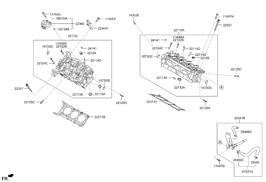 Hyundai 25467-3L100 Hose Assembly-Heater