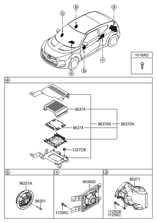 Hyundai 96375-2V081 Housing Assembly-External Amp