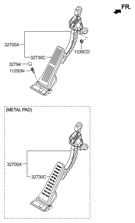 Hyundai 32730-2V920 Pad Assembly-Accelerator