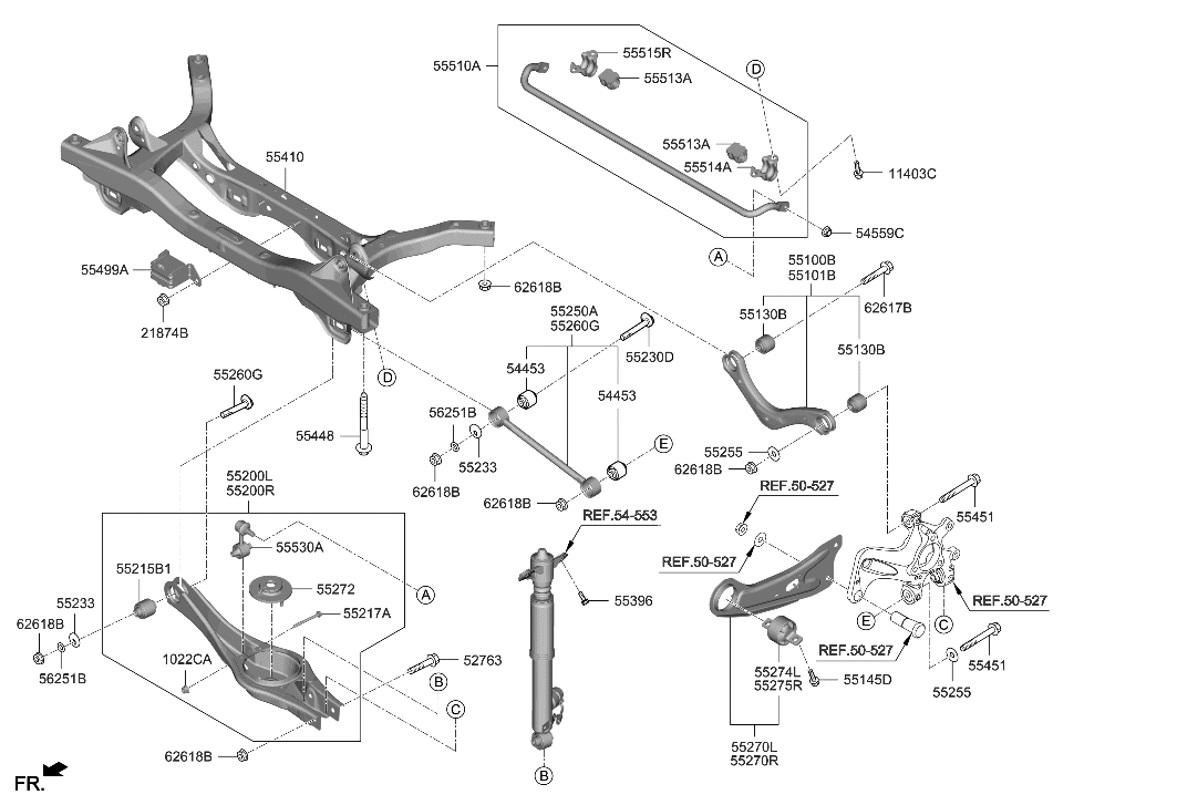 Hyundai 55270-K9000 Arm Assembly-RR Trailing Arm,LH