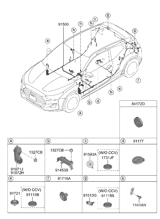 Hyundai 91510-K9040 Wiring Assembly-Floor