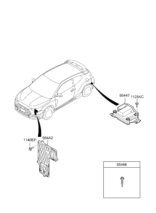 Hyundai 95447-24AD0 ECU-ELSD