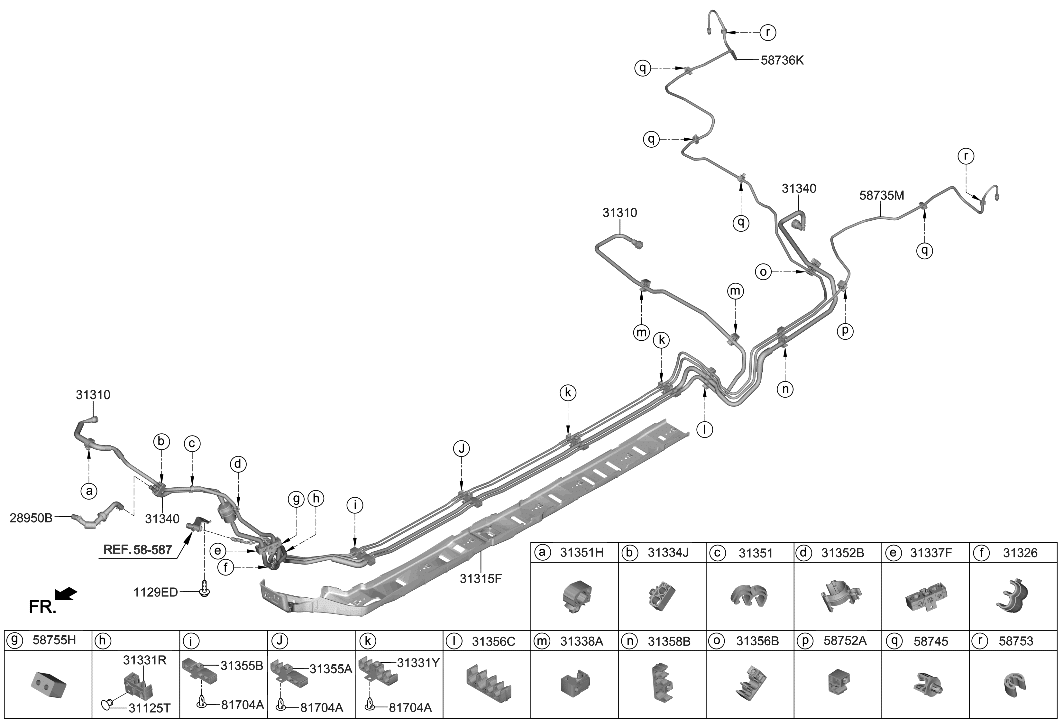 Hyundai 31352-S0000 Clip-Fuel Hose