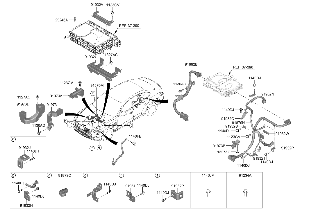 Hyundai 91931-JI090 BRKT-WIRING MTG