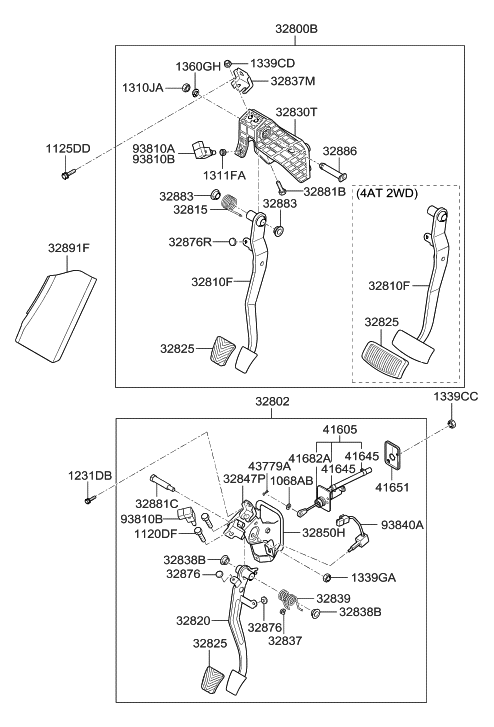 Hyundai 32830-1H000 Support-Bracket Pedal,RH