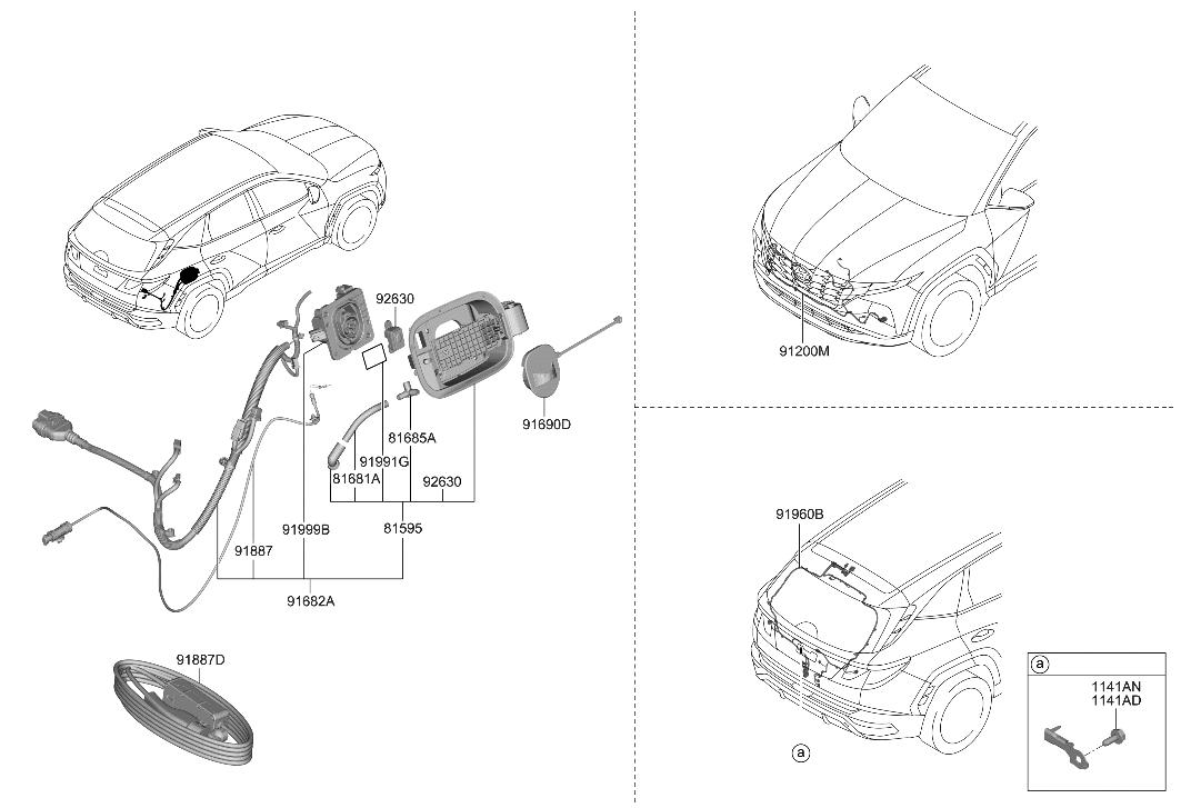 Hyundai 91650-N9300 Wiring Assembly-Tail Gate