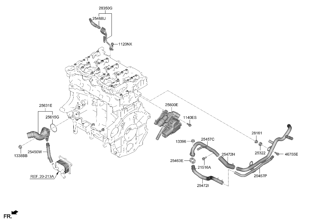 Hyundai 25457-2MHA0 Pipe-Heater A