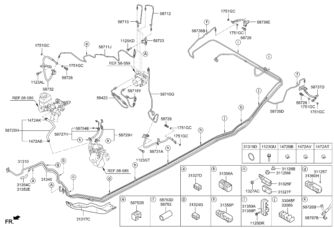 Hyundai 58737-3S300 Hose-Brake Rear,LH