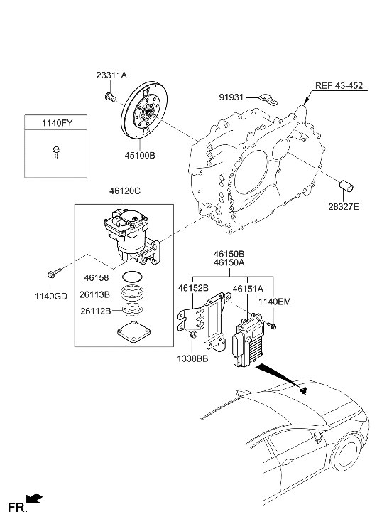 Hyundai 46151-3D100 Oil Pump Control Unit - Hev