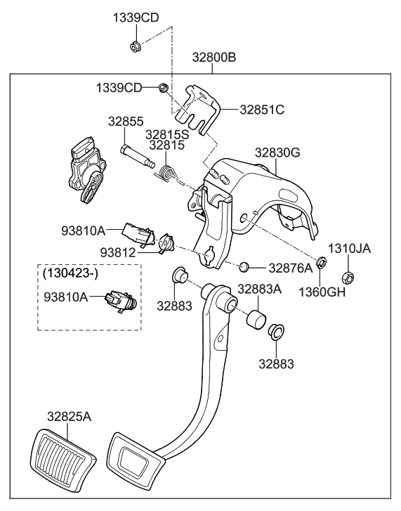 Hyundai 32815-4R000 Spring-Brake Pedal Return