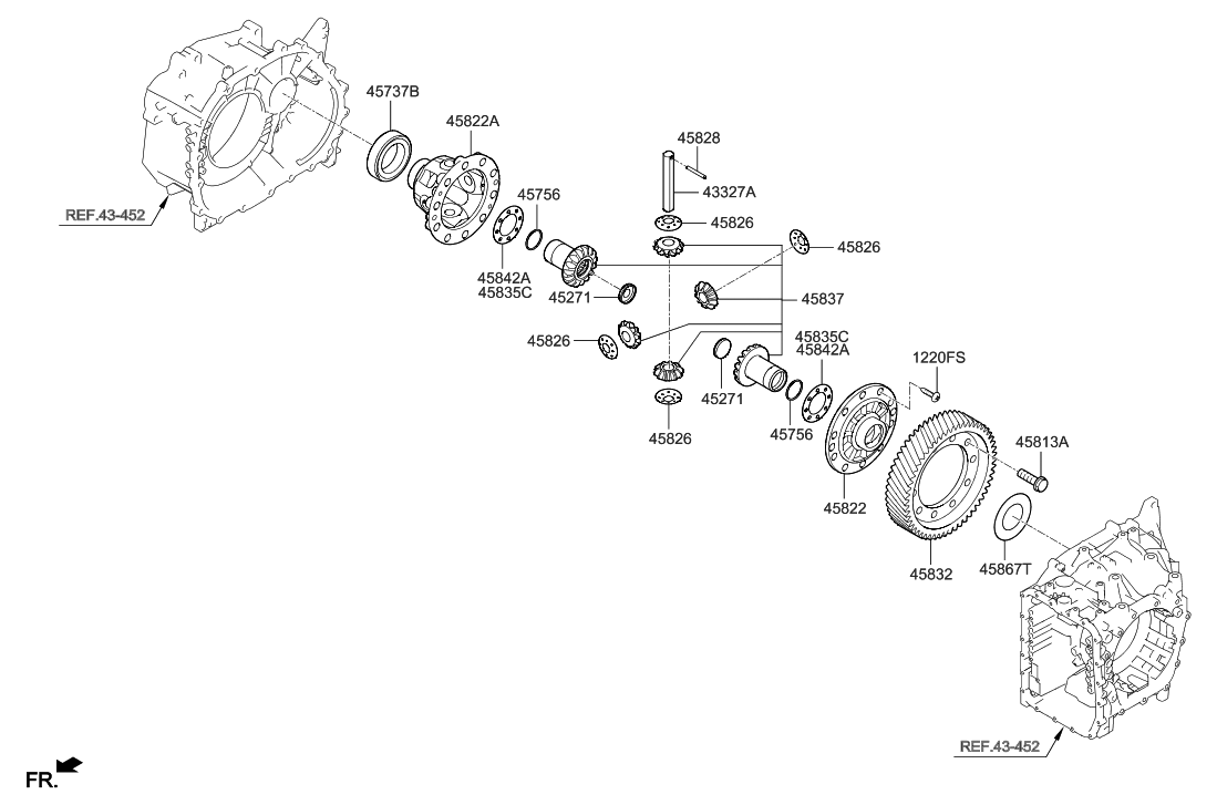 Hyundai 45832-2F040 Gear-Differential Drive