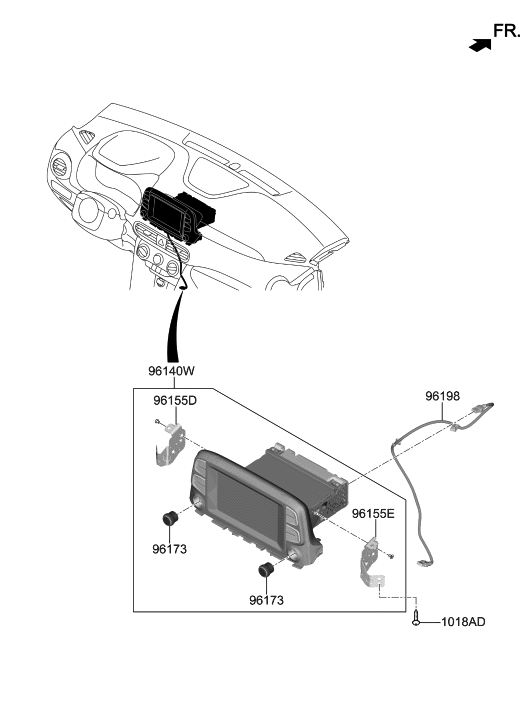 Hyundai 96160-J9160-TMT Audio Assembly