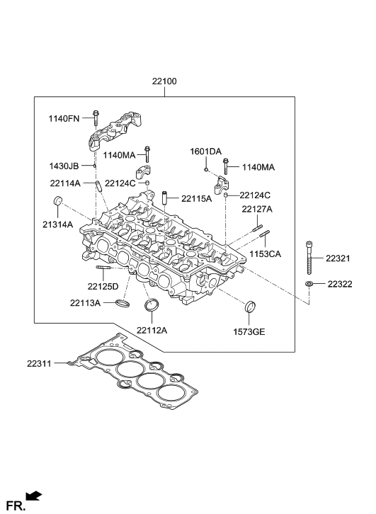 Hyundai 5D095-2EU00 Head Assembly-Cylinder