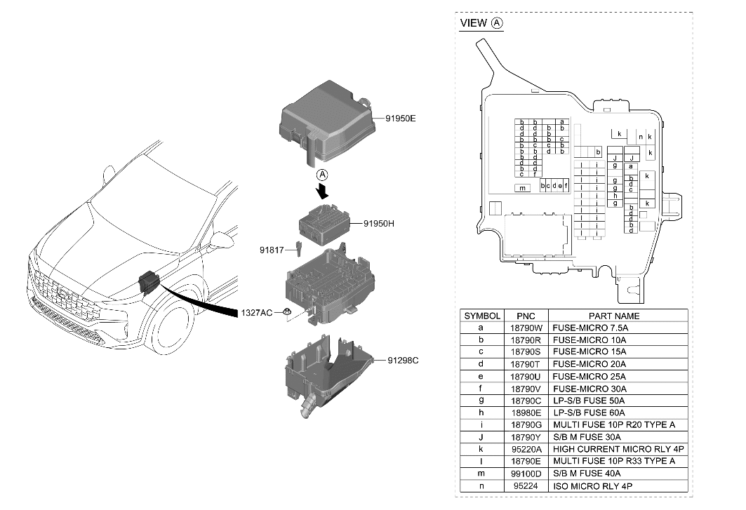 Hyundai 91959-S1100 Pcb Block Assembly