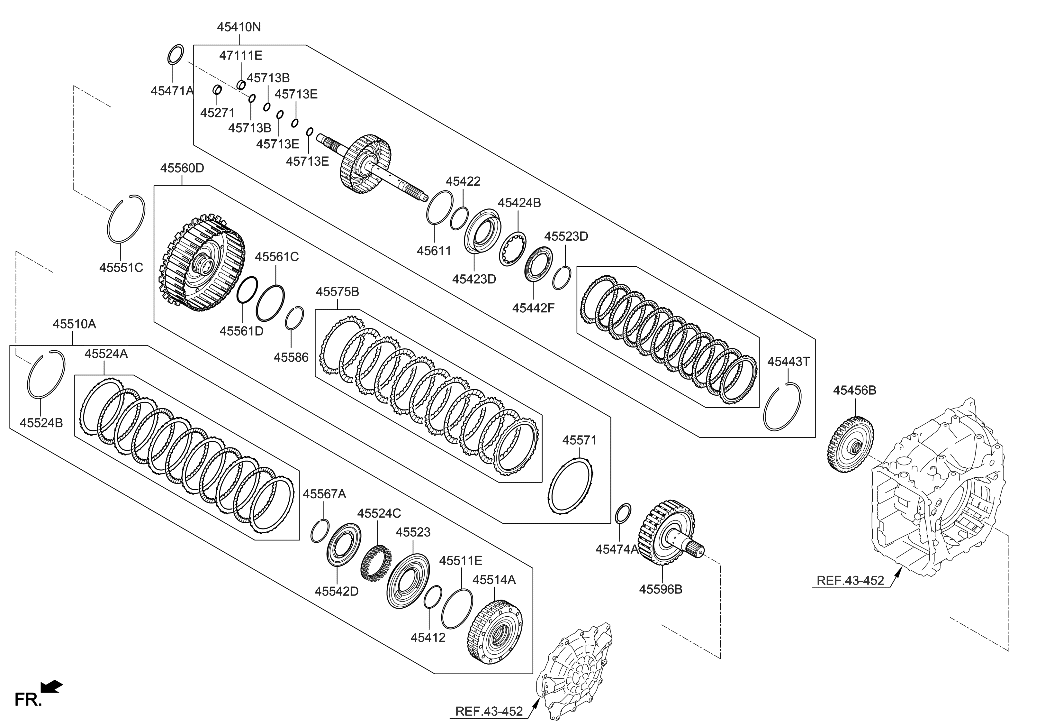 Hyundai 45560-3D510 Clutch Assembly-Engine