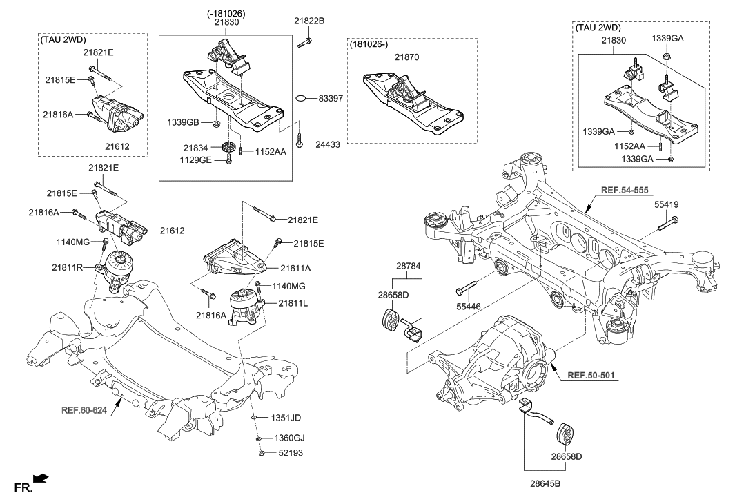 Hyundai 21730-J6400 CROSSMEMBER Assembly-T/M MTG