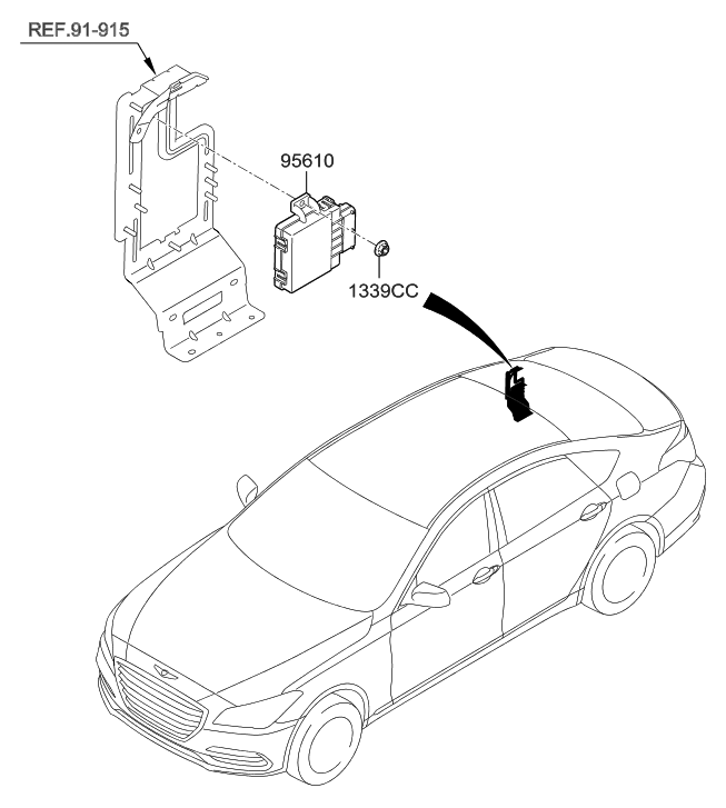 Hyundai 95610-B1400 Module Assembly-Electronic Control Suspension