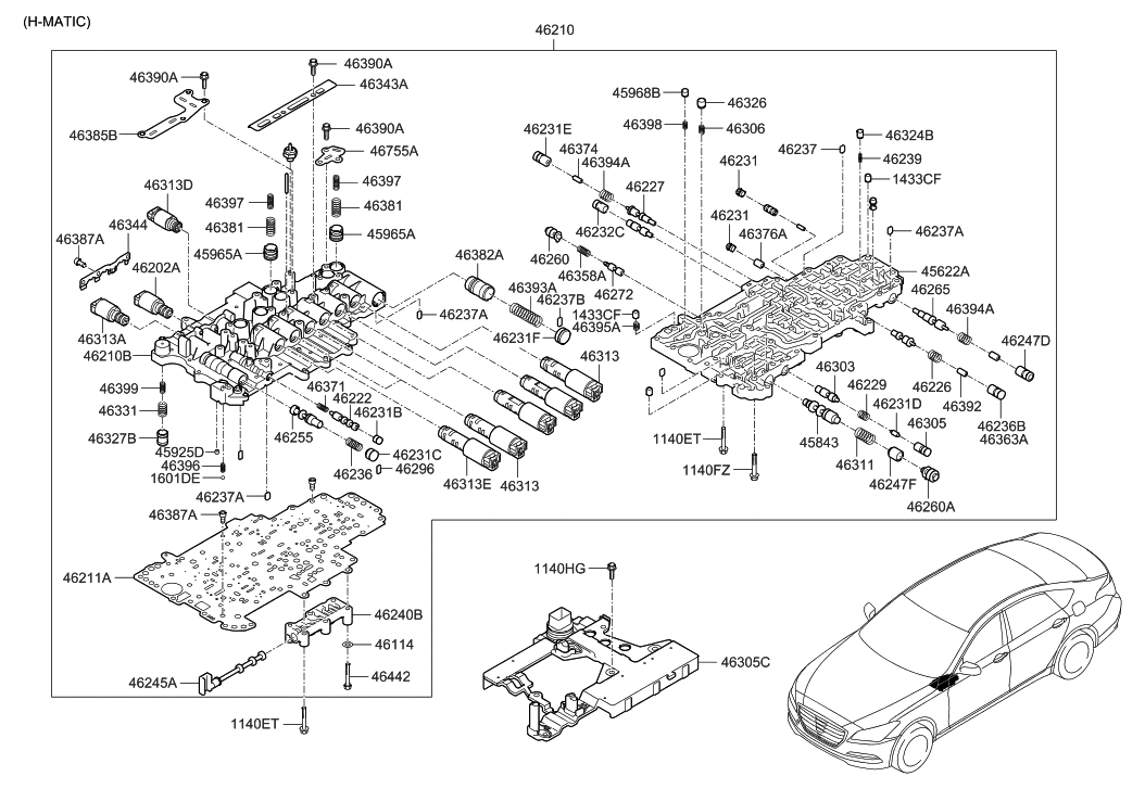 Hyundai 46240-4J200 Body-Valve,Manual