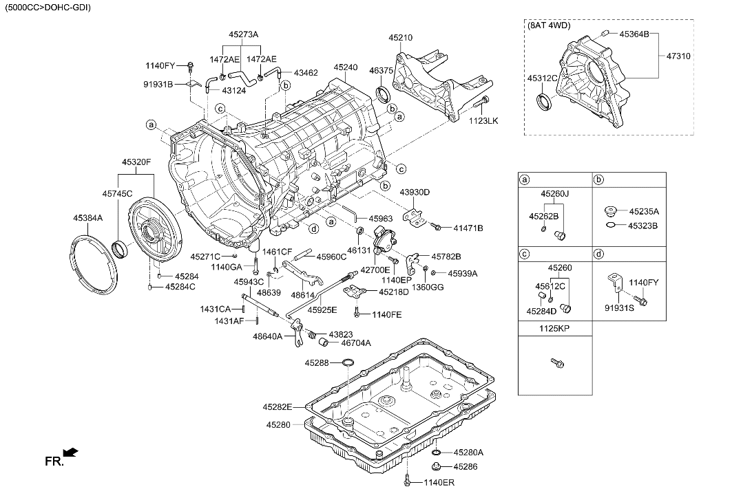 Hyundai 45330-4J100 Case Assembly