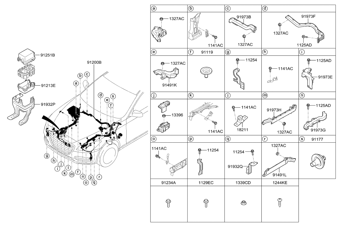 Hyundai 91226-B1131 Wiring Assembly-FRT
