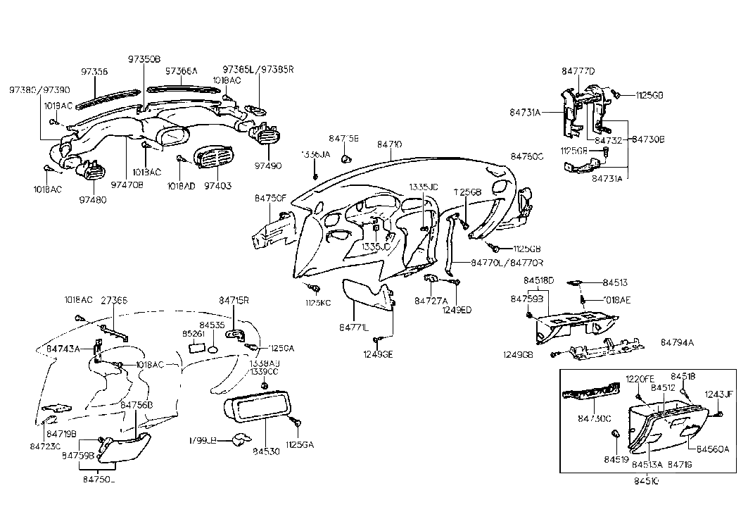 Hyundai 84710-29560-LT Crash Pad Assembly-Main