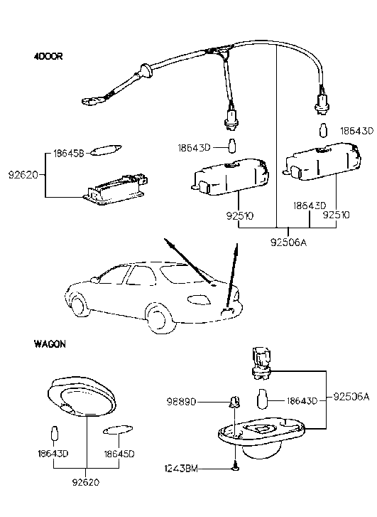 Hyundai 92501-29610 Lamp Assembly-License Plate