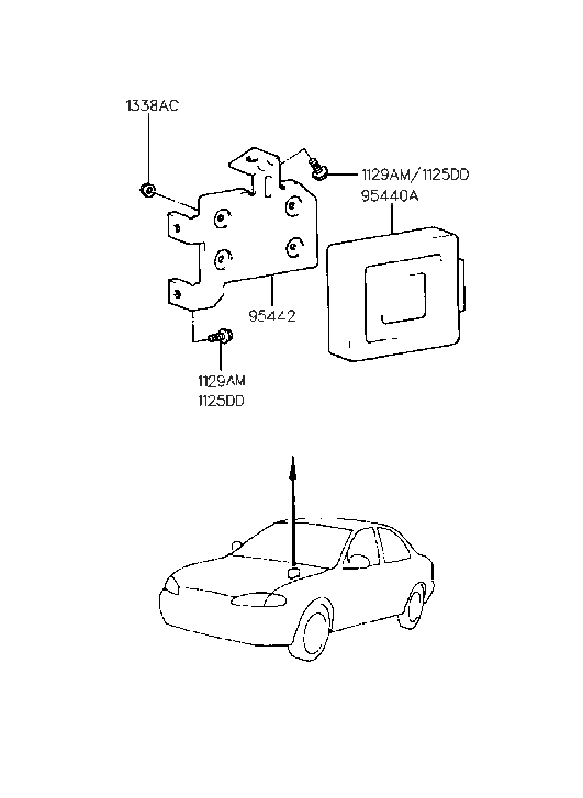 Hyundai 95442-28000 Bracket-Transmission Control Module