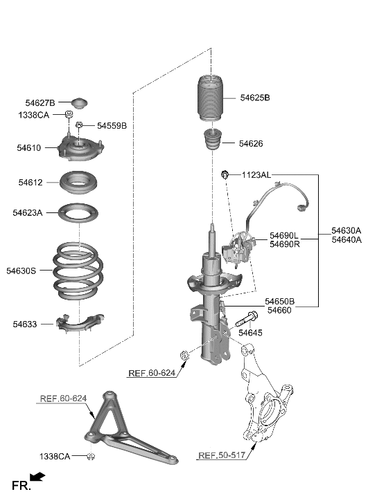 Hyundai 54661-I3000 STRUT ASSY-FR,RH