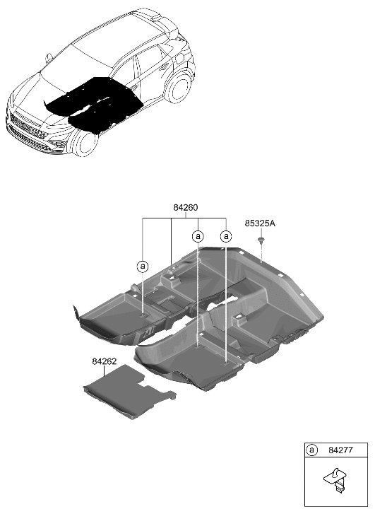 Hyundai 84260-I3010-TRY CARPET ASSY-FLOOR