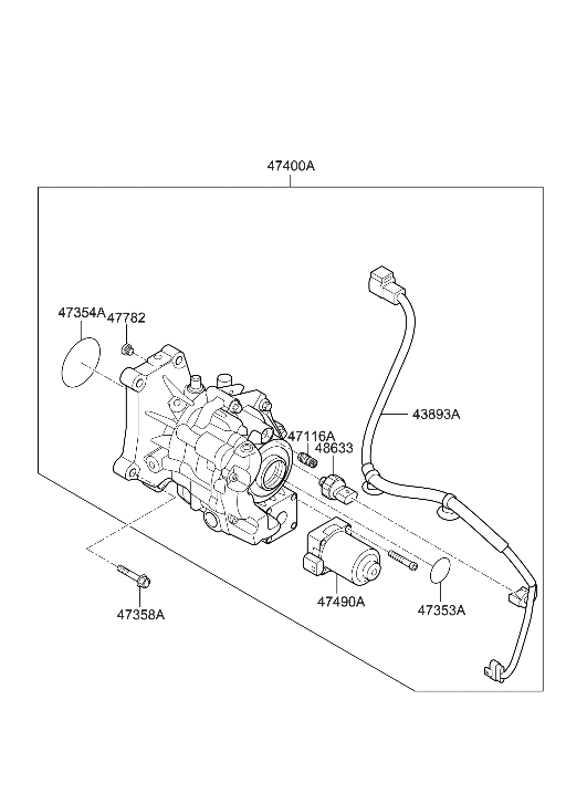 Hyundai 47490-24000 Actuator Assembly